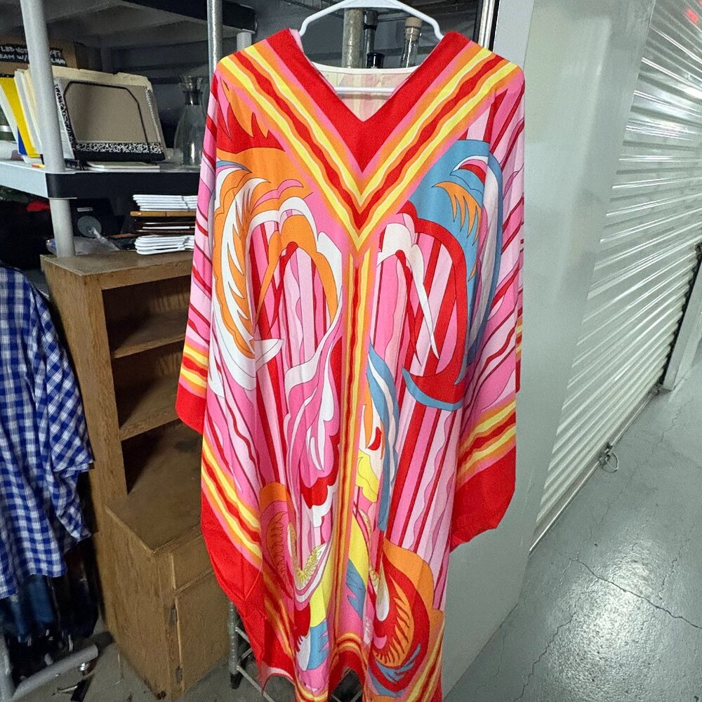 Brightly colored poncho/tunic